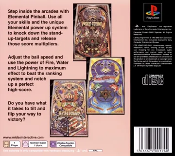 Elemental Pinball (EU) box cover back